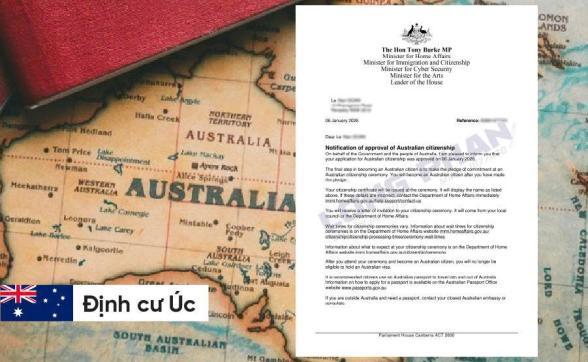 NIỀM VUI LIÊN TIẾP! CHÚC MỪNG ANH LÊ ĐÃ NHẬN ĐƯỢC THƯ CHẤP THUẬN CẤP QUỐC TỊCH ÚC
