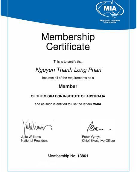 Membership Certificate
