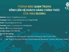 THÔNG BÁO QUAN TRỌNG VỀ VIỆC GIẢ MẠO THƯƠNG HIỆU HALI GLOBAL