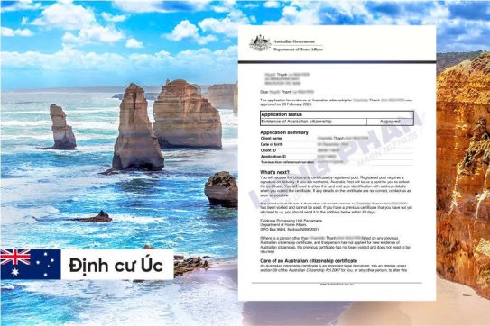 KHAI XUÂN VÍA THẦN TÀI - CHÚC MỪNG BÉ THANH ĐÃ ĐƯỢC CHÍNH PHỦ ÚC CẤP GIẤY CHỨNG NHẬN TRỞ THÀNH CÔNG DÂN ÚC