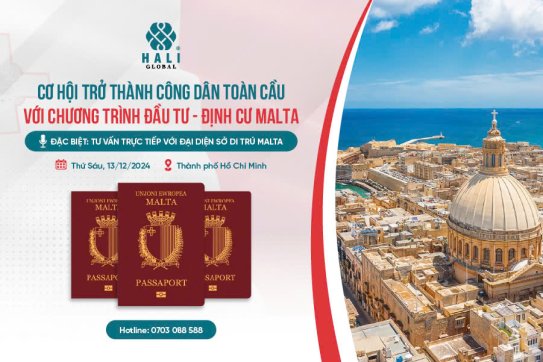 CƠ HỘI TRỞ THÀNH CÔNG DÂN TOÀN CẦU VỚI CHƯƠNG TRÌNH ĐẦU TƯ - ĐỊNH CƯ MALTA VỚI MỨC ĐẦU TƯ BAN ĐẦU CHỈ TỪ 126,000 EUR