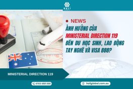 ẢNH HƯỞNG CỦA MINISTERIAL DIRECTION 119 ĐẾN  DU HỌC SINH, LAO ĐỘNG TAY NGHỀ VÀ VISA 888?