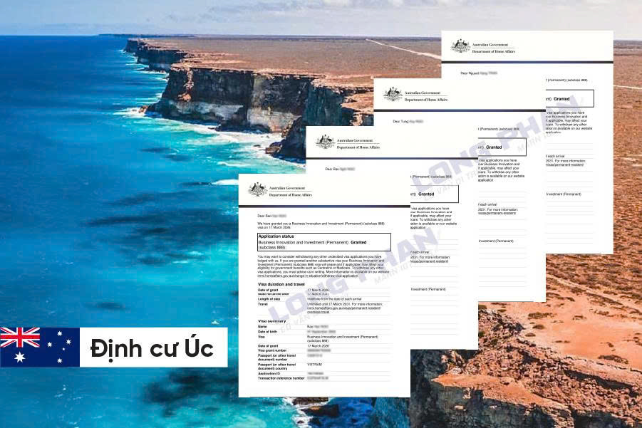 CHÚC MỪNG GIA ĐÌNH CHỊ NGUYỆT CHÍNH THỨC ĐƯỢC CẤP VISA THƯỜNG TRÚ 888A – ĐỊNH CƯ ÚC DIỆN KINH DOANH ĐỔI MỚI