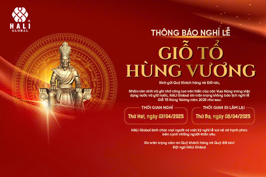 THÔNG BÁO NGHỈ LẾ GIỖ TỔ HÙNG VƯƠNG 2025